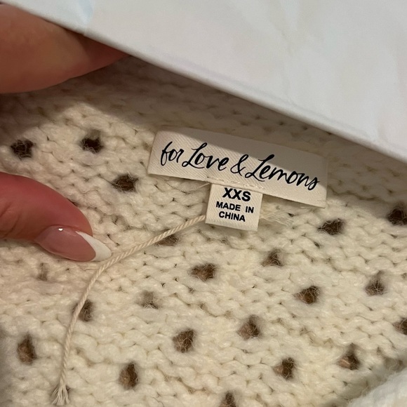 FOR LOVE AND LEMONS LAUREL CARDIGAN XXS - Picture 10 of 10